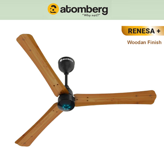 Atomberg Renesa+ 1200mm BLDC Ceiling Fan | Metallic Finish & Remote Control | 65% Energy Savings